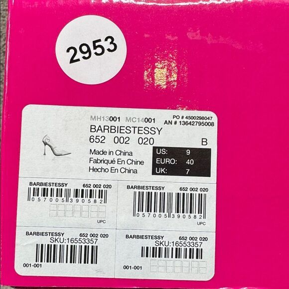 Barbie x ALDO Barbiestessy Collection Pink Translucent Pointed Toe Pumps 9 NEW - Picture 12 of 16